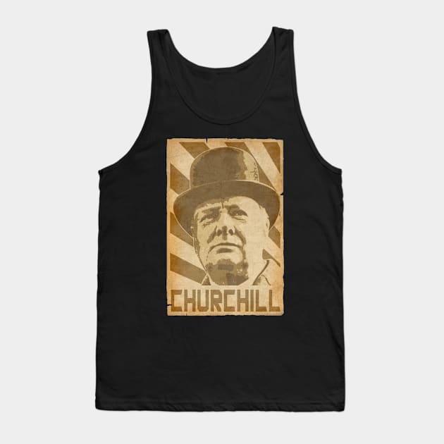 Winston Churchill Retro Propaganda Tank Top by Nerd_art